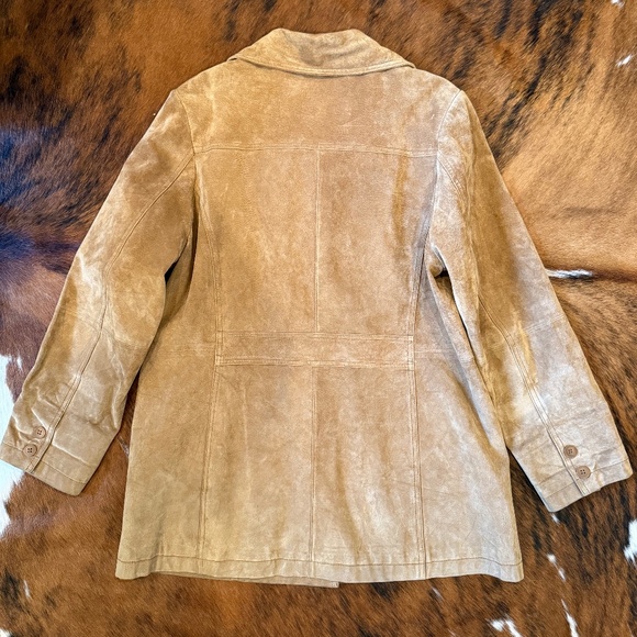 Vintage Mouton Noir Black Sheep by Bernardo Suede Leather Jacket LARGE - Picture 3 of 3